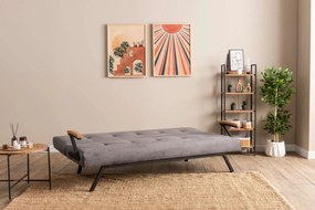 Τριθέσιος Καναπές Κρεβάτι Γκρι NAGAN 64x180x78
