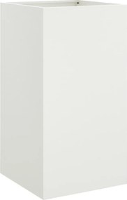 vidaXL Ζαρντινιέρα Λευκή 42x38x75 εκ. από Χάλυβα