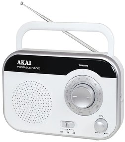 Akai PR003A-410W Φορητό αναλογικό ραδιόφωνο με είσοδο ακουστικών-110583-0411