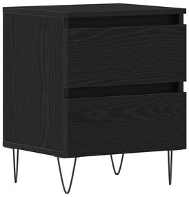 vidaXL Κομοδίνο Μαύρη δρυς 40 x 35 x 50 εκ. Επεξεργασμένο ξύλο