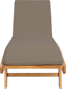 vidaXL Ξαπλώστρα Πολυεστέρας Καφέ και Taupe
