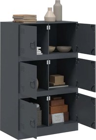 vidaXL Μπουφές Ανθρακί 67x39x107 εκ. από Ατσάλι