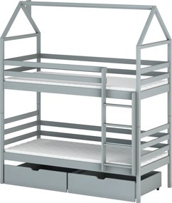 Κουκέτα ALEA 90x200 στάχτη LN6162