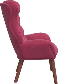 vidaXL Πολυθρόνα Κόκκινο 69 x 74 x 93 εκ. Βελούδο