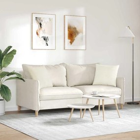 vidaXL Μαξιλάρι Καναπέ 2 pcs Κρεμ 45 x 45 cm Υφασμάτινο Κορντουρά