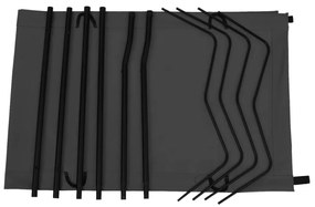 vidaXL Κρεβάτια Κάμπινγκ 2 τεμ Μαύρα 180x60x19 εκ Ύφασ. Oxford/Ατσάλι