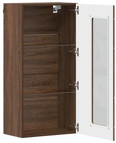 vidaXL Ντουλάπα τοίχου Καφέ δρυς 55 x 29 x 100 εκ Επεξεργασμένο ξύλο