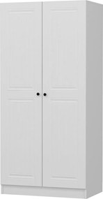Διφυλλη Ντουλαπα Λευκο KALEO MEMBRAN 52x90x190