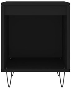 vidaXL Κομοδίνο Μαύρο 40 x 35 x 50 εκ. από Επεξεργασμένο Ξύλο