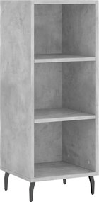 vidaXL Ντουλάπι Γκρι Σκυροδέματος 34,5x34x180 εκ. Επεξεργασμένο Ξύλο
