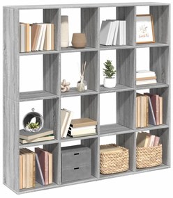 vidaXL Βιβλιοθήκη Γκρι Sonoma 137,5x29x137,5 εκ. Επεξεργασμένο Ξύλο