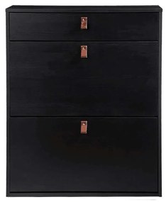 Παπουτσοθήκη Porto Bello 80x24xH95cm Black 10-0033 Μελαμίνη