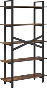 vidaXL Ράφι Βιβλίων Καπνιστό Δρύς 100 x 33,5 x 178 εκ