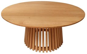 Τραπέζι Kenda mindi ξύλο σε φυσική απόχρωση Φ100x45εκ 100x100x45 εκ.