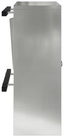 vidaXL γραμματοκιβώτιο Μαύρο 30 x 23 x 55 εκ. Γαλβανισμένος χάλυβας