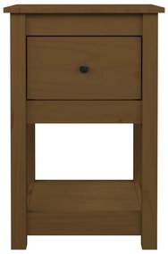 vidaXL Κομοδίνα 2 τεμ. Καφέ Μελί 40x35x61,5 εκ. από Μασίφ Ξύλο Πεύκου