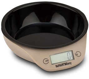 Ζυγαριά Κουζίνας Ψηφιακή Με Μπωλ Misty 10-274-019 20,5x18x6cm 5kg 800ml Beige-Black Nava
