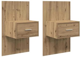 vidaXL Ντουλάπι κρεβατιού 2 pcs artisan δρυς 48.5 x 32.5 x 80 εκ