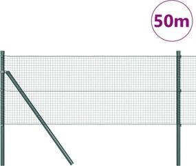 vidaXL Συρματόπλεγμα Σταθερού Εδάφους 50 x 0,8 m Πράσινο Δίχτυ