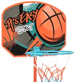 vidaXL Σετ Παιδικής Μπασκέτας Φορητή Ρυθμιζόμενη 109-141 εκ.