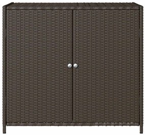 vidaXL Ντουλάπι Αποθήκευσης Κήπου Καφέ 83x45x76 εκ. Συνθετικό Ρατάν
