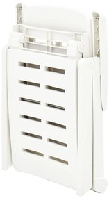 vidaXL Ξαπλώστρα Πτυσσόμενη Λευκή Πλαστική