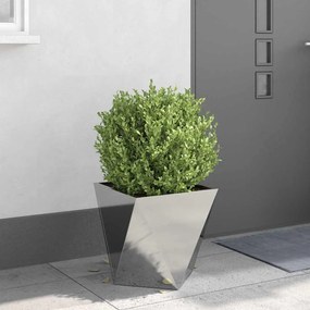 vidaXL Γλάστρα Ασημί 40 x 40 x 40 cm Ανοξείδωτο ατσάλι