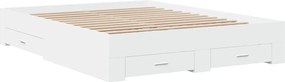 vidaXL Πλαίσιο Κρεβατιού με Συρτάρια Χωρίς Στρώμα Λευκό 160x200 εκ.