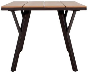 Τραπέζι FL6514 Fylliana Μεταλλικό Polywood Καφέ 160x91x72 εκ. 160x91x72 εκ.