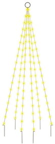 vidaXL Χριστουγεν. Δέντρο για Ιστό Σημαίας 108 LED Θερμό Λευκό 180 εκ.