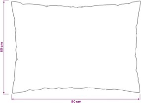 vidaXL Μαξιλάρι 2 τμχ. 60 x 80 cm Αυστραλιανό Μαλλί Λευκό