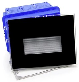 Χωνευτό Φωτιστικό Διαδρόμου Led 4W Λευκό IP66 CCT Γυαλί Lumen-3-910511-Μαύρο 3-910511