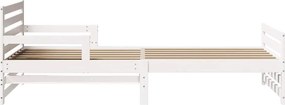 vidaXL Σκελετός Κρεβατιού Λευκό 80 x 200 cm Επεξεργασμένο ξύλο