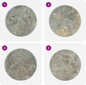 vidaXL Επιφάνεια Τραπεζιού Γκρι Ø60 x 2,5 εκ. Μαρμάρινη