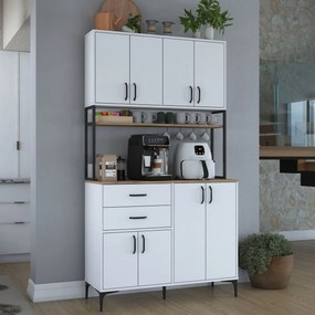 Ντουλάπι Λευκό / Καρυδί FAGUN 120x45x218.6