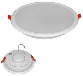 Adeleq Led Φωτιστικό Ψευδοροφής Στρογγυλό Πλήρες 20W 3000K 120° Λευκό 21-112000