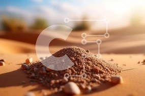 Intra Συλλεκτικό Ξύλινο Παζλ Plywood  4mm - Όμορφη εικόνα ενός σωρού άμμου στην έρημο με βράχους Σε Ξύλινο Κουτί - Διαστάσεις: 10x10 cm – 25 κομμάτια