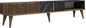 Έπιπλο Τηλεόρασης Καρυδιά / Μαύρο CUSURO 180x35x40
