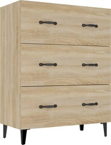 vidaXL Ντουλάπι Sonoma Δρυς 69,5 x 34 x 90 εκ. από Επεξεργασμένο Ξύλο