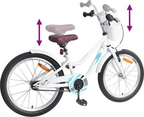 vidaXL Παιδικό Ποδήλατο 18 ίντσες για 5-7 Ετών Λευκό