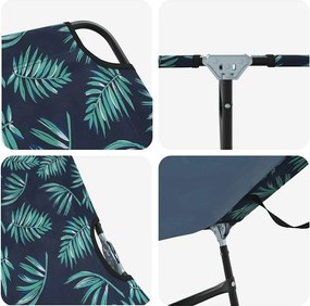 vidaXL Πτυσσόμενη ξαπλώστρα Πολύχρωμο 188 x 57 x 86,5 εκ. Πολυεστέρας