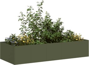 vidaXL Ζαρντινιέρα Λαδί 200x80x40 εκ. από Χάλυβα