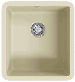 vidaXL Νεροχύτης με Μονή Γούρνα Μπεζ Γρανιτένιος