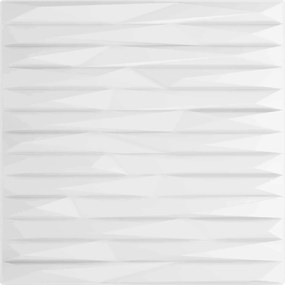 vidaXL Πάνελ τοίχου 12 pcs Άσπρη Πέτρα 50 x 50 cm Φελιζόλ XPS