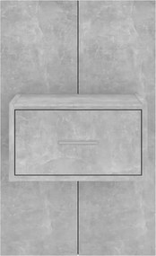 vidaXL Κομοδίνα Επιτοίχια 2 τεμ. Γκρι Σκυροδέματος