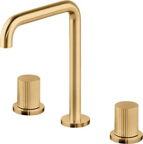 Eurorama Oso Light Brushed Gold 178331 - Μπαταρία νιπτήρα 3 οπών