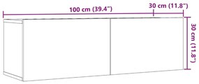 ΝΤΟΥΛΑΠΙΑ ΤΟΙΧΟΥ ΤΗΛΕΟΡΑΣΗΣ 2 ΤΕΜ. ARTISIAN ΔΡΥΣ 100X30X30 ΕΚ 857018