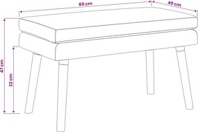 vidaXL Διπλή Επίστρωση Πάγκος Μπλε 80 x 40 x 47 εκ. Ύφασμα