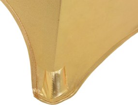 vidaXL Καλύμματα Τραπεζιού Ελαστικά 2 τεμ. Χρυσά 70 εκ.