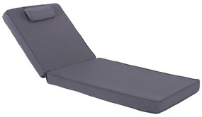 ΜΑΞΙΛΑΡΙ ΞΑΠΛΩΣΤΡΑΣ TEXTILENE 600gr/m2 SIFNOS ΓΚΡΙ HM11237.30T 194x70x11Yεκ.